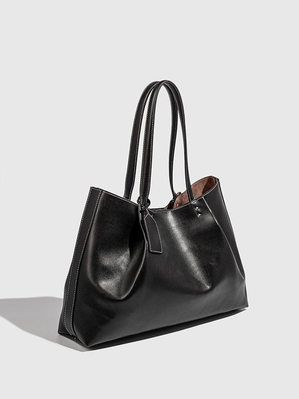 Bolso tote de moda para desplazamientos, de gran capacidad y con textura de alta calidad