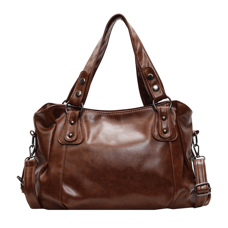 Bolso tote de hombro retro, casual, de alta gama y estilo exclusivo