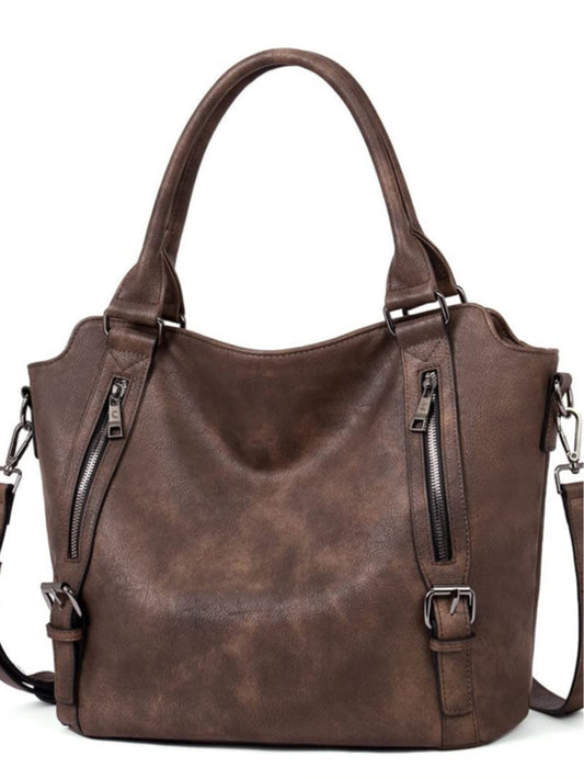 Bolso tote bandolera cruzado de gran capacidad y estilo retro