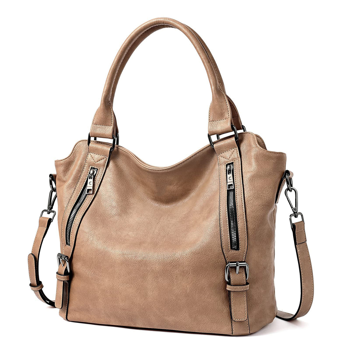 Bolso tote bandolera cruzado de gran capacidad y estilo retro