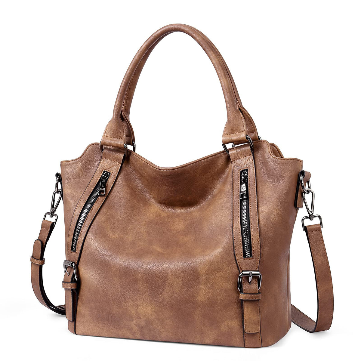 Bolso tote bandolera cruzado de gran capacidad y estilo retro