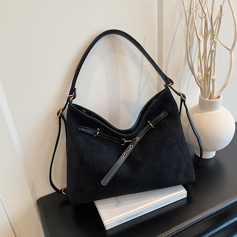 Bolso bandolera cruzado multifuncional de ante vintage de alta gama