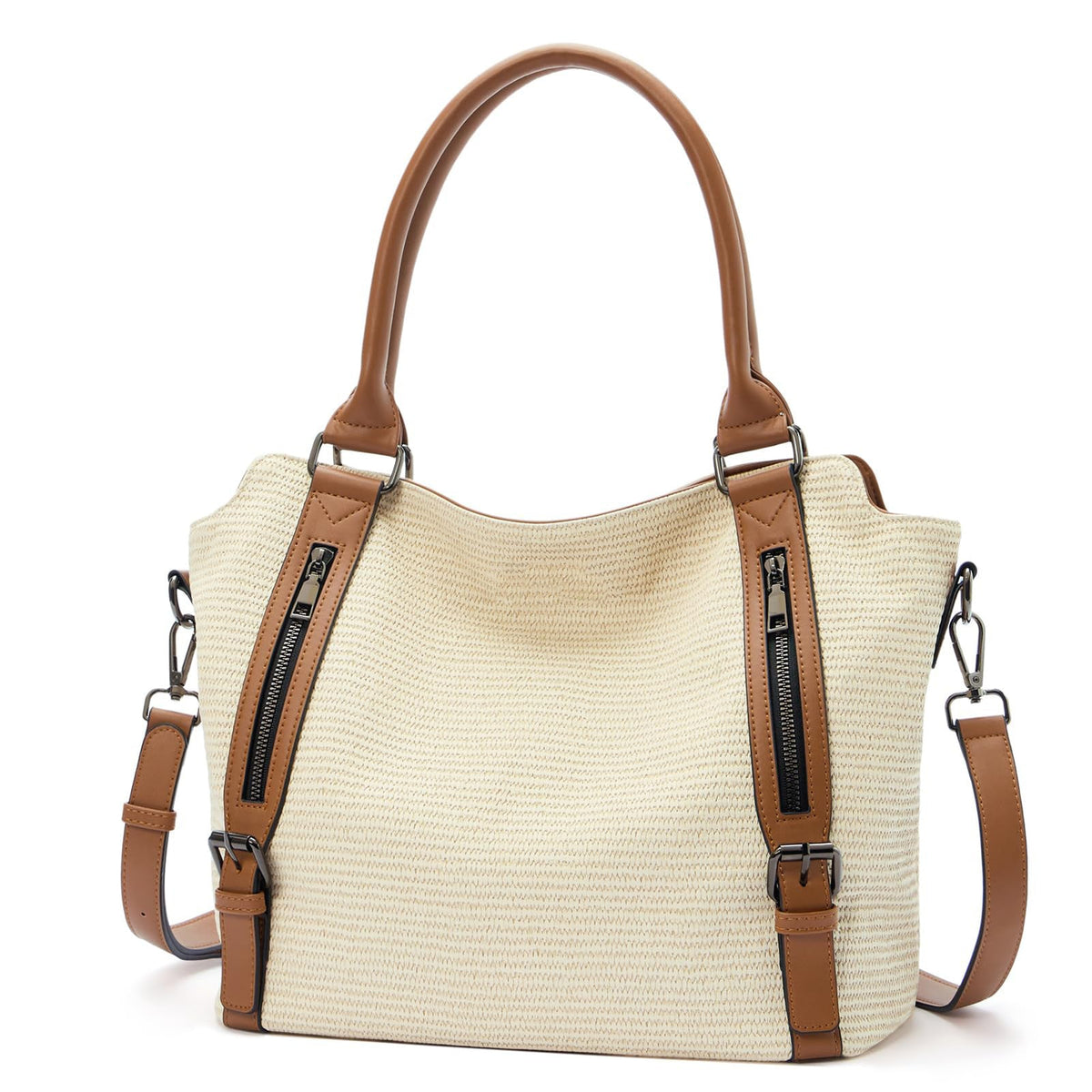 Bolso tote bandolera cruzado de gran capacidad y estilo retro