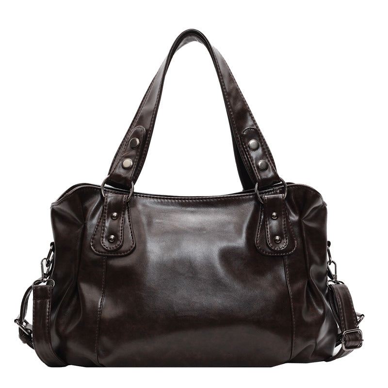 Bolso tote de hombro retro, casual, de alta gama y estilo exclusivo