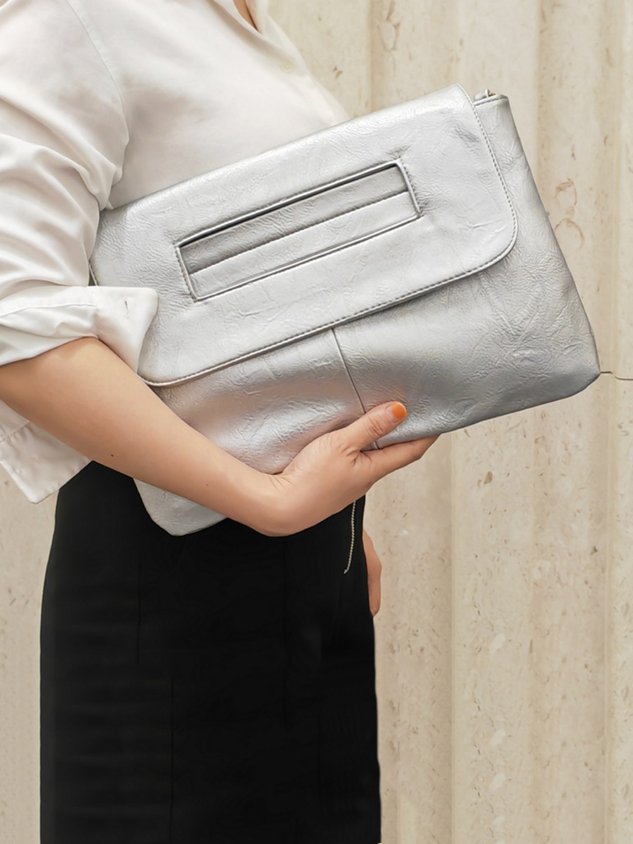 Bolso clutch magnético de gran capacidad para el trabajo, con correa bandolera