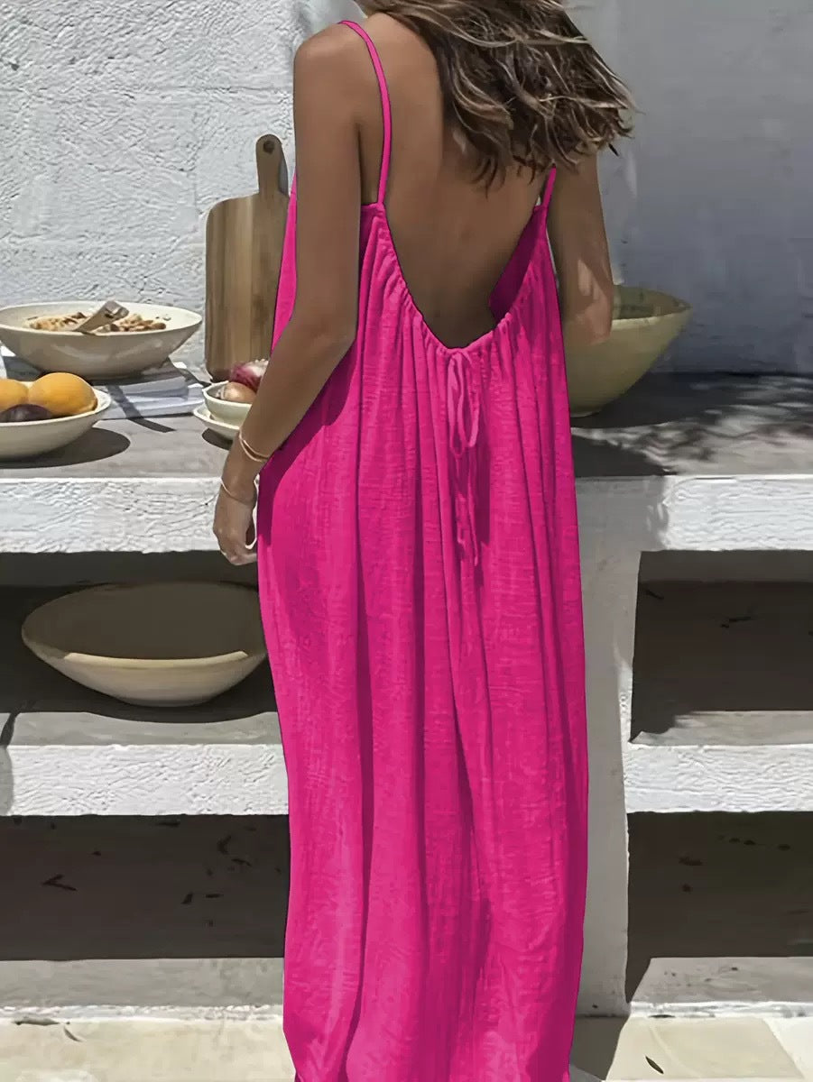 Vestido de descanso sin espalda Susurro de Medianoche