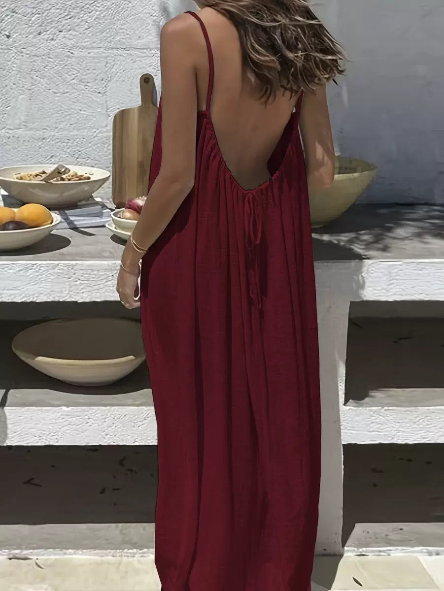 Vestido de descanso sin espalda Susurro de Medianoche