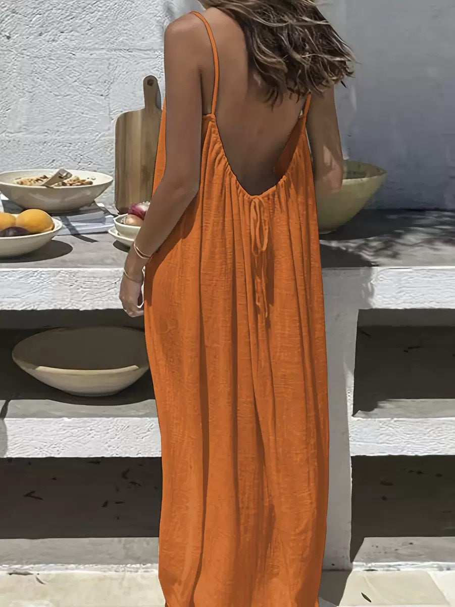 Vestido de descanso sin espalda Susurro de Medianoche
