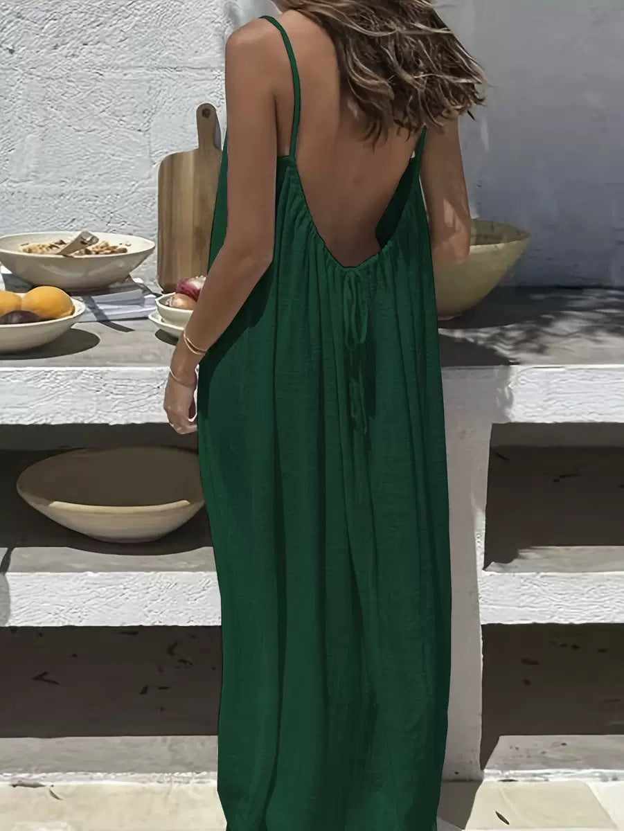 Vestido de descanso sin espalda Susurro de Medianoche