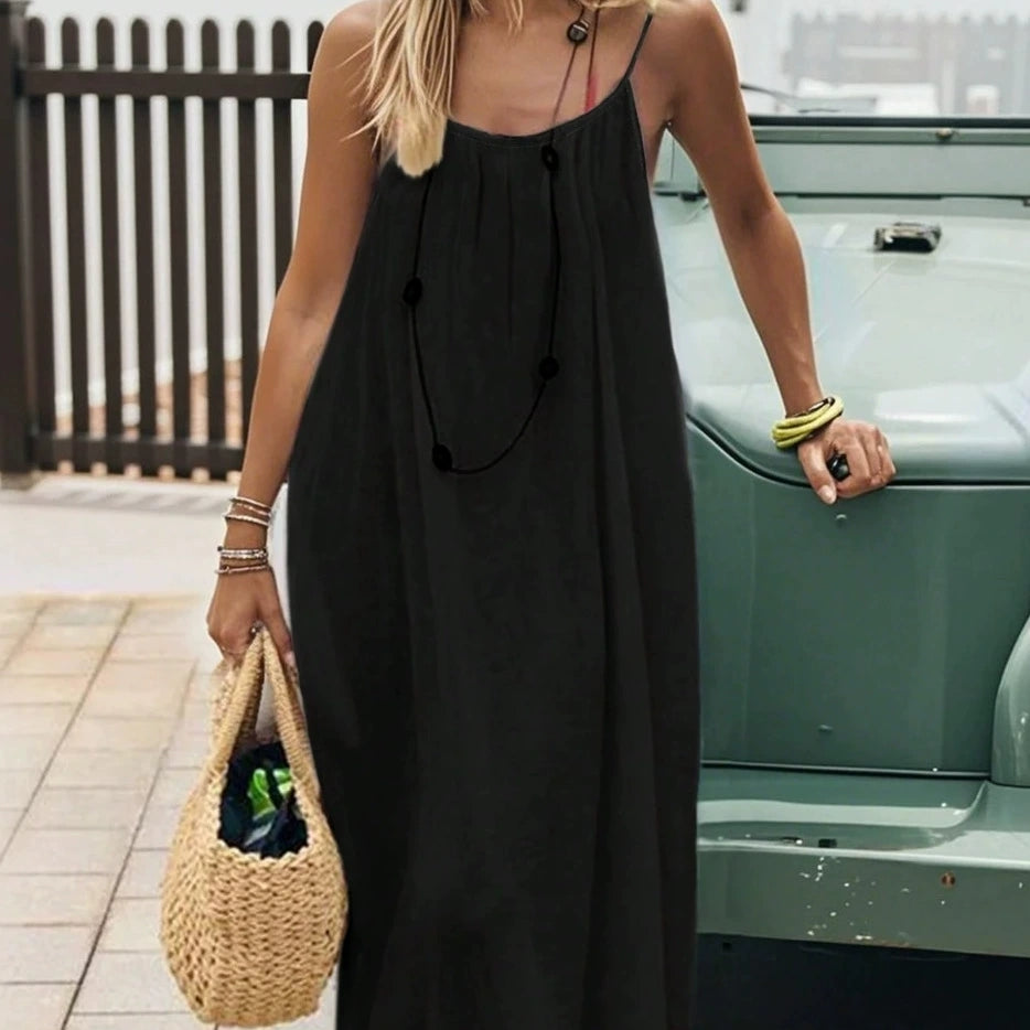 Vestido de descanso sin espalda Susurro de Medianoche