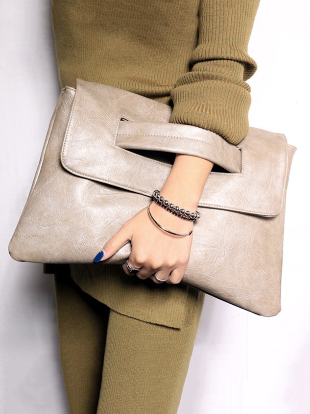 Bolso clutch magnético de gran capacidad para el trabajo, con correa bandolera