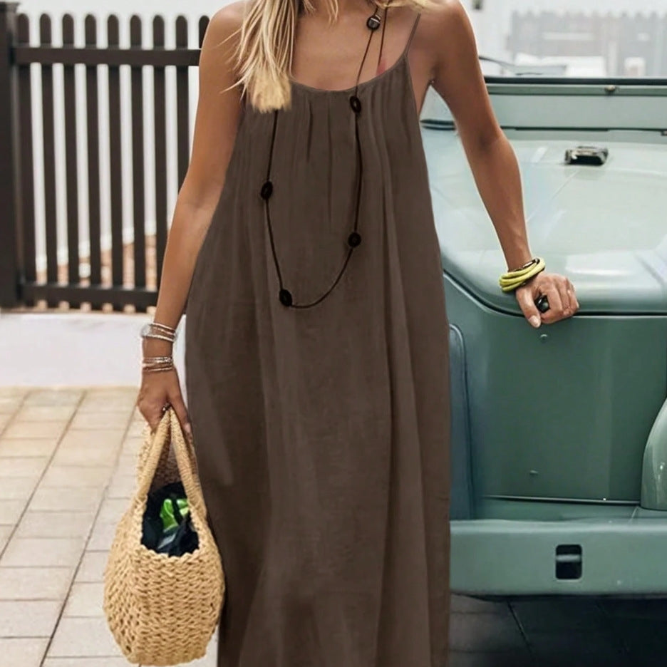 Vestido de descanso sin espalda Susurro de Medianoche