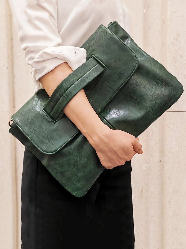 Bolso clutch magnético de gran capacidad para el trabajo, con correa bandolera