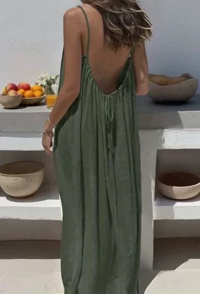 Vestido de descanso sin espalda Susurro de Medianoche