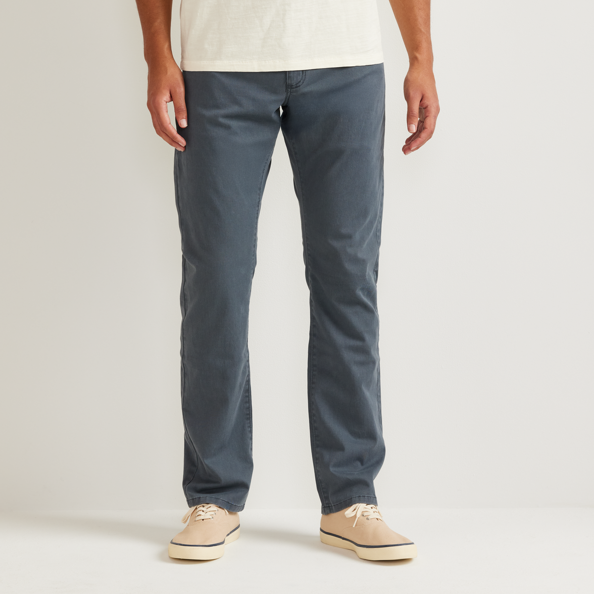 Pantalones de sarga de 5 bolsillos para hombre, lavado Legend