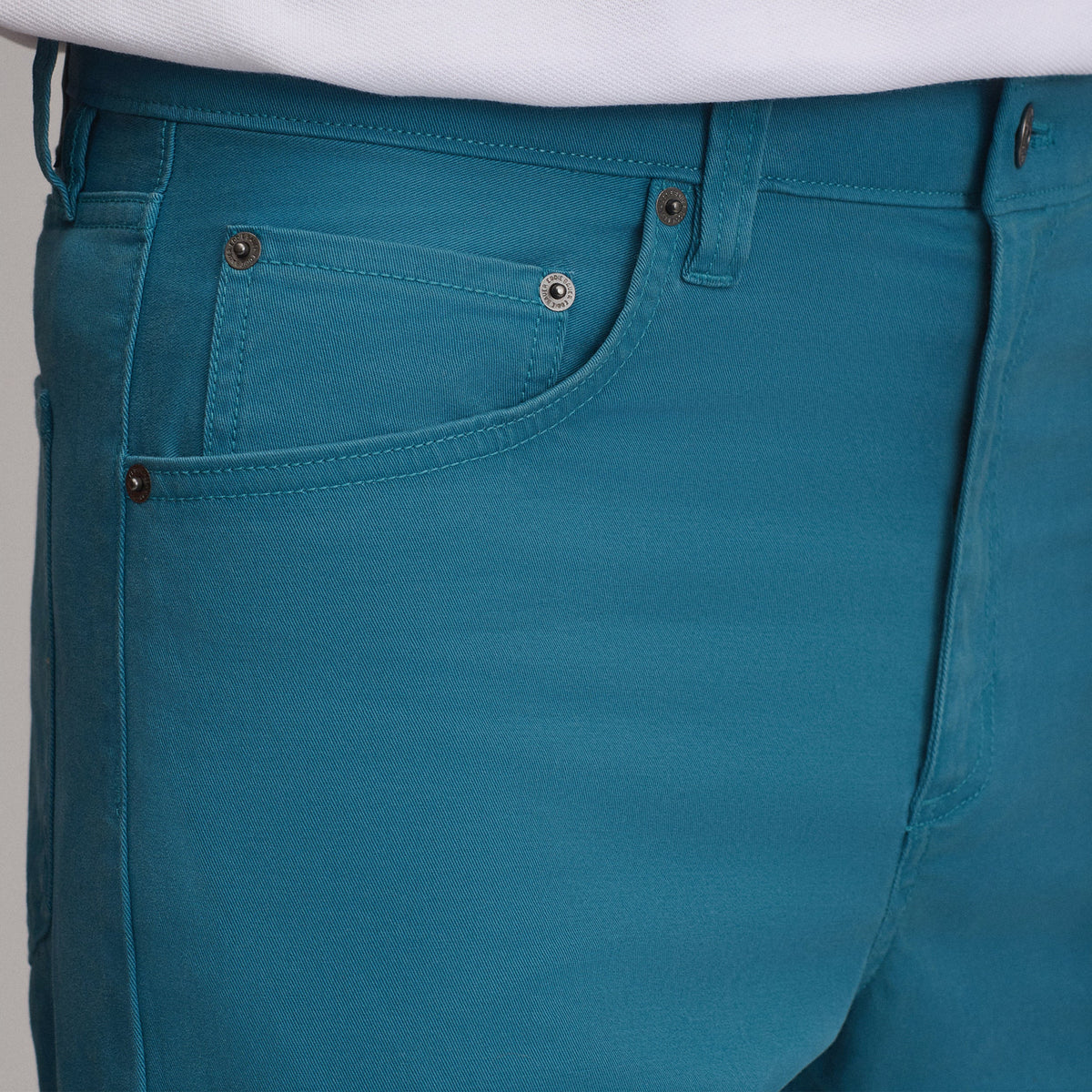 Pantalones de sarga de 5 bolsillos para hombre, lavado Legend