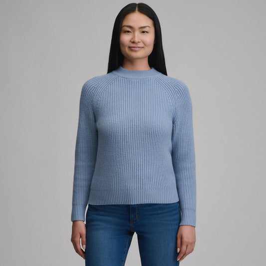 Women's Solid Mock-Neck Sweater