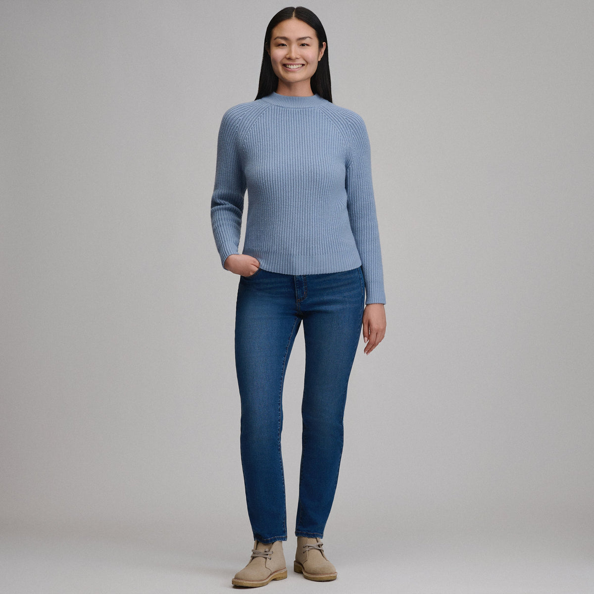 Women's Solid Mock-Neck Sweater