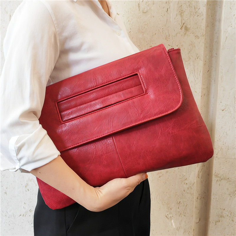Bolso clutch magnético de gran capacidad para el trabajo, con correa bandolera